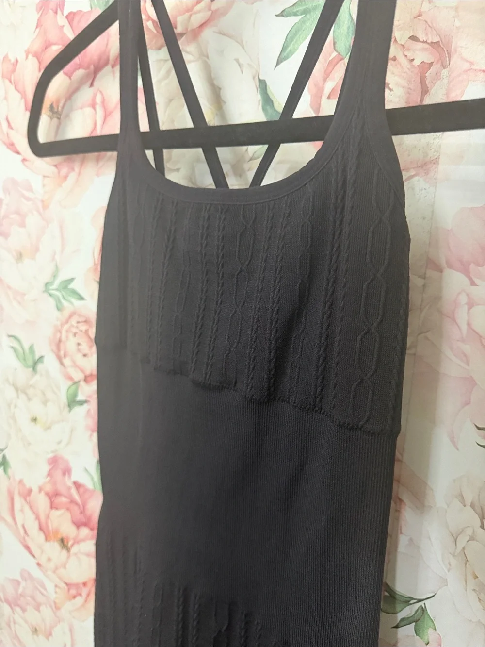 EUC Alo Yoga Seamless Cable Knit Jumpsuit One Piece Black size XXS